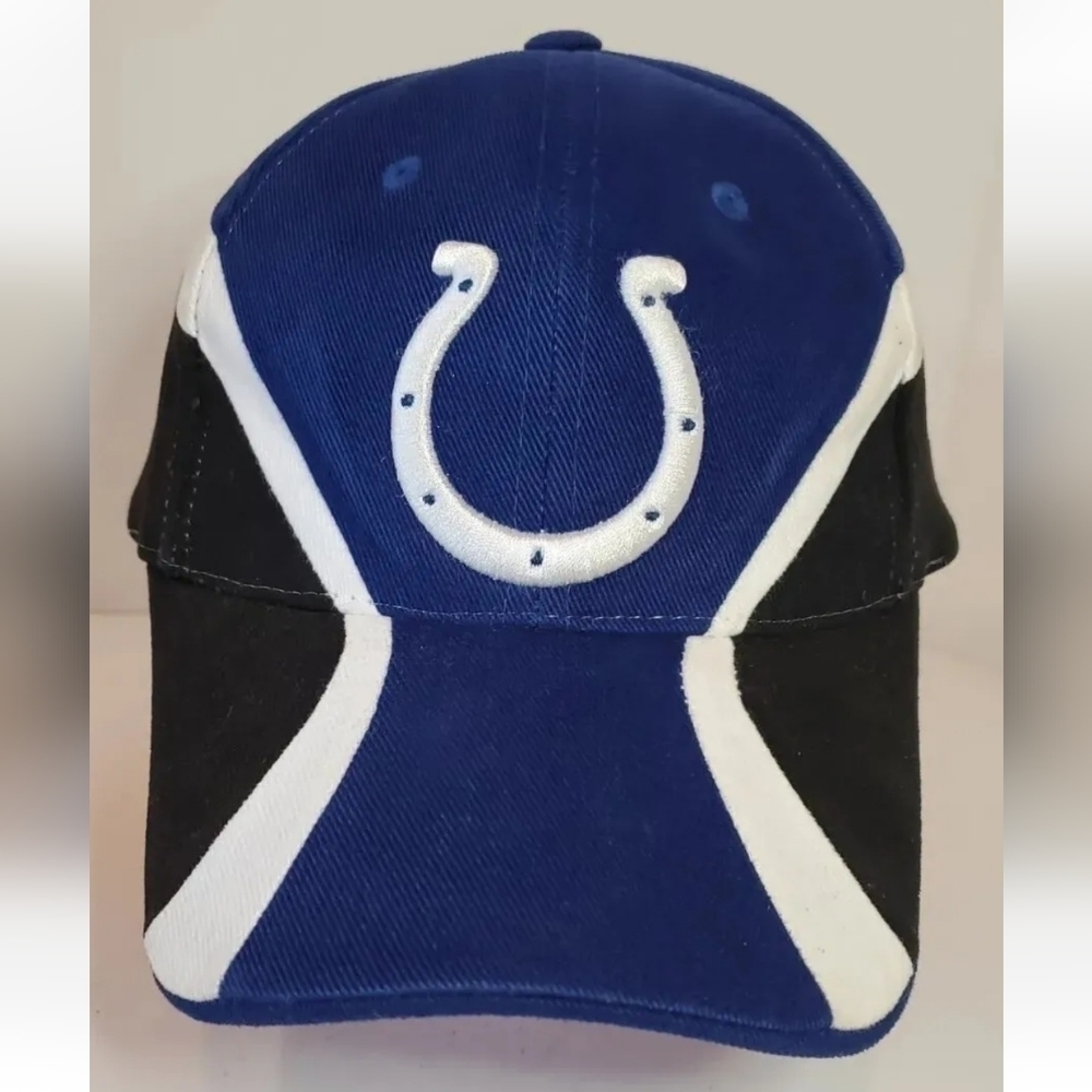 Nfl Team Apparel INDIANAPOLIS COLTS Adjustable Hat Cap Blue Black